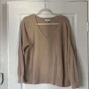 Lucky Brand Women's V-Neck Sweater - Tan